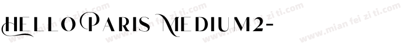 Hello Paris Medium2字体转换